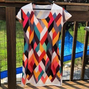 Arden Furtado multicolor short sleeve dress